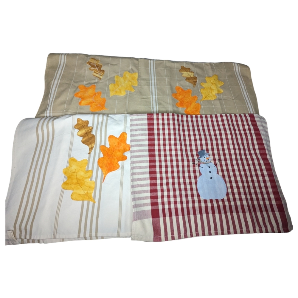 Seasonal Towels Set of 4 Fall & Winter